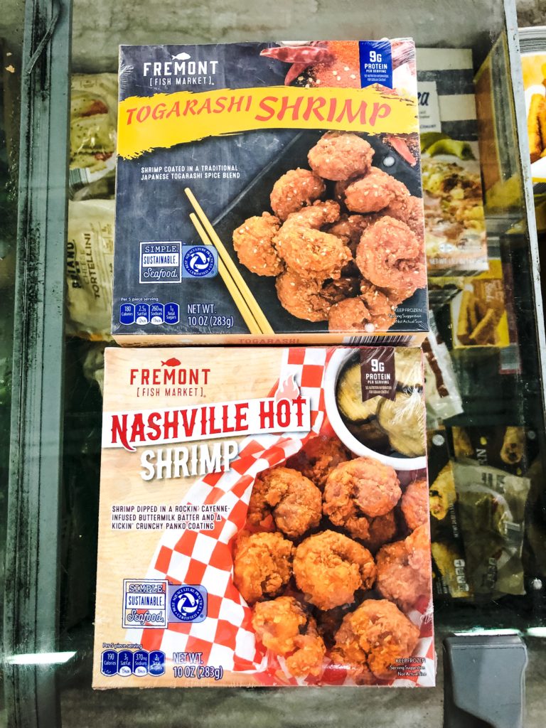 Fremont Nashville Hot Shrimp and Togarashi Shrimp from Aldi