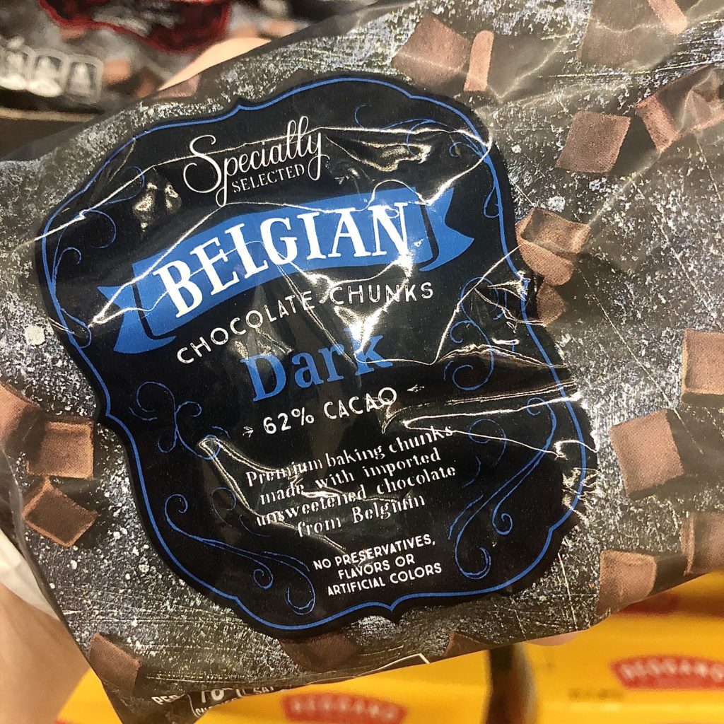 Belgian dark chocolate chunks