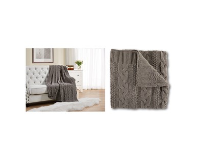 Aldi cable knit throws