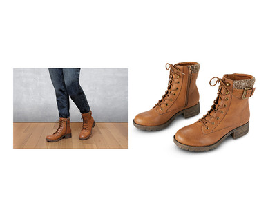 Brown Lace-Up Aldi Boots