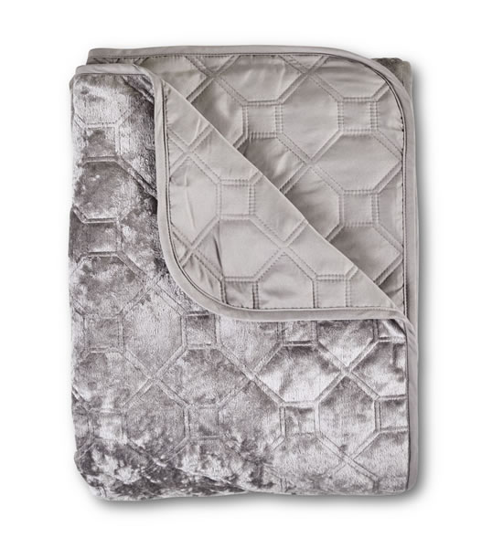aldi gray velvet quilt