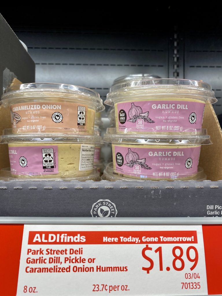 Park Street Deli Hummus in seasonal flavors at Aldi