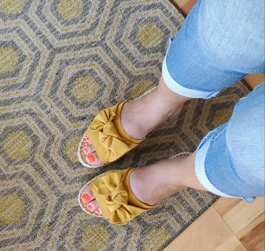 Aldi yellow sandals