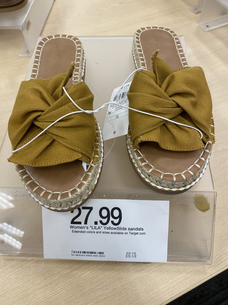 Target yellow sandals