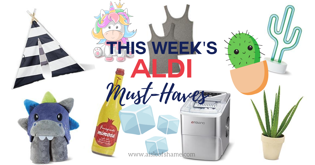 this week's best aldi finds including a countertop ice maker, kids tent and cactus lamp