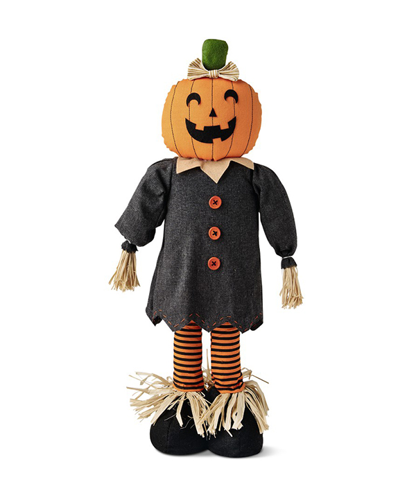 Tabletop Scarecrow Pumpkin Girl