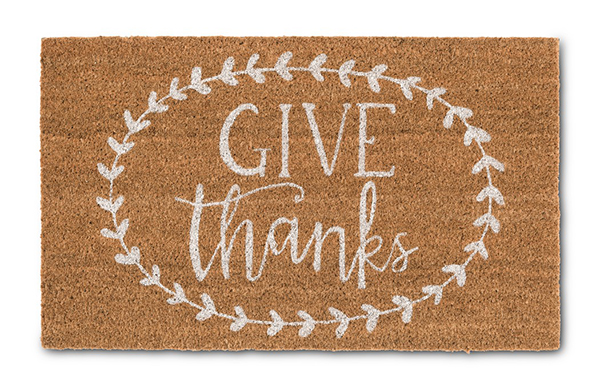 aldi give thanks front door mat