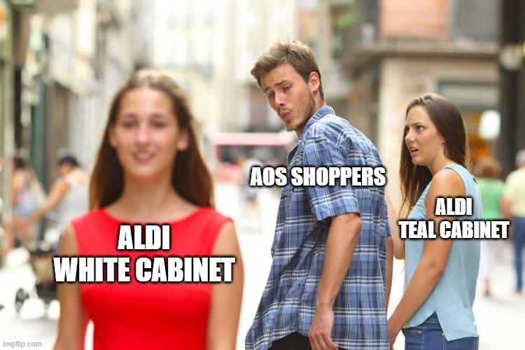 aldi white cabinet