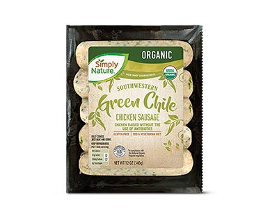 Simply Nature Organic Green Chile Chicken Sausage
