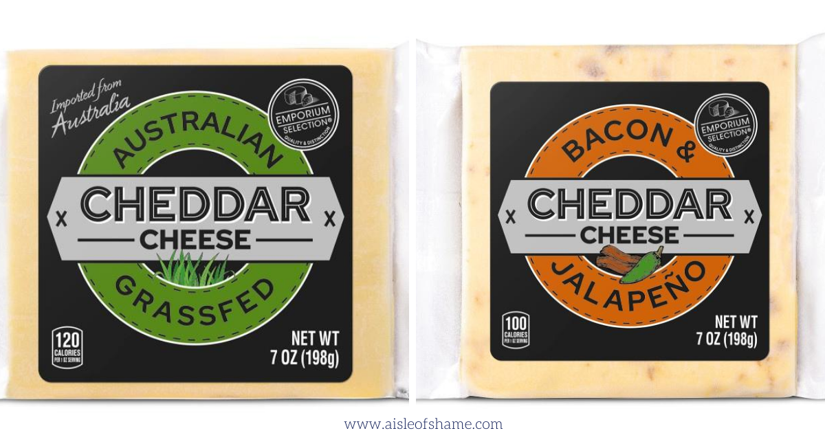 Emporium Selection cheddar cheese at Aldi