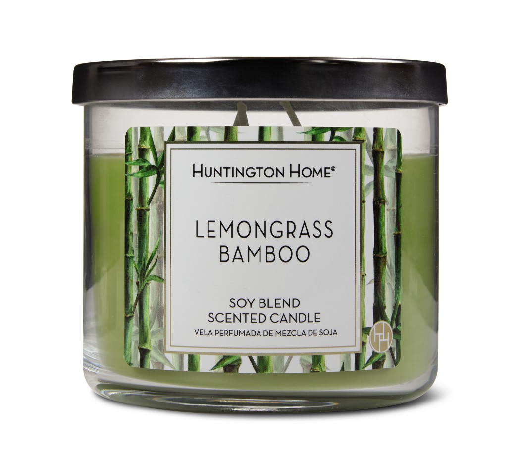 Aldi August 3-wick candles - lemongrass bamboo