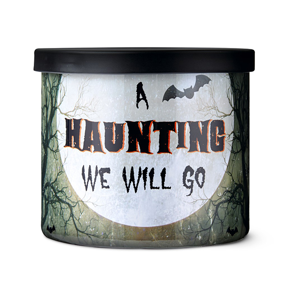 aldi a haunting we will go halloween candle