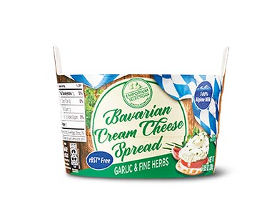 bavarian cream cheese spread at aldi