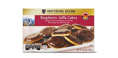 rapsberry jaffa cakes for german week at aldi