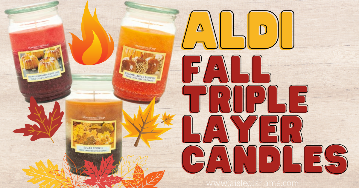 aldi fall scented triple layer candles