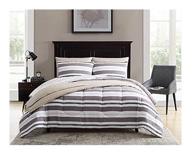 neutral stripe comforter