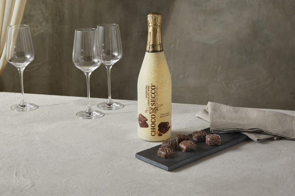 chocolate prosecco wine at aldi