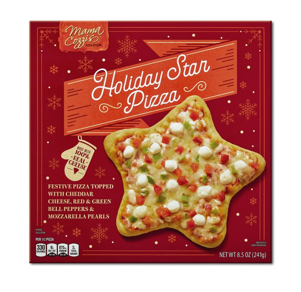 Aldi holiday star shaped pizza