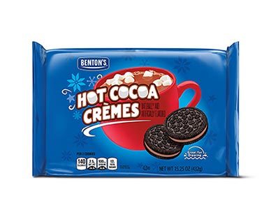 bentons hot cocoa cremes sandwich cookies