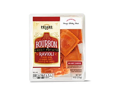 bourbon sweet potato ravioli at aldi