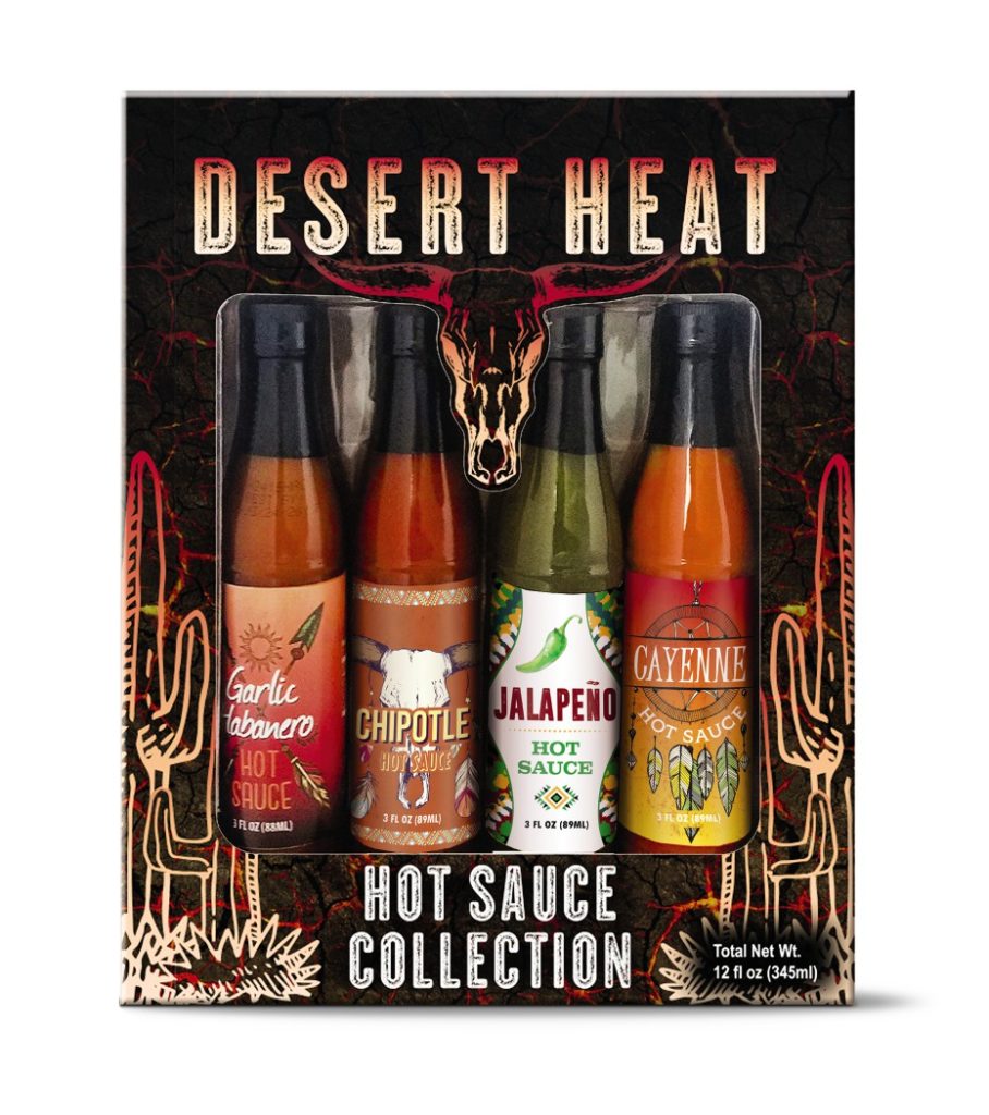 Desert Heat Hot Sauce Gift Set with four sauces from Aldi