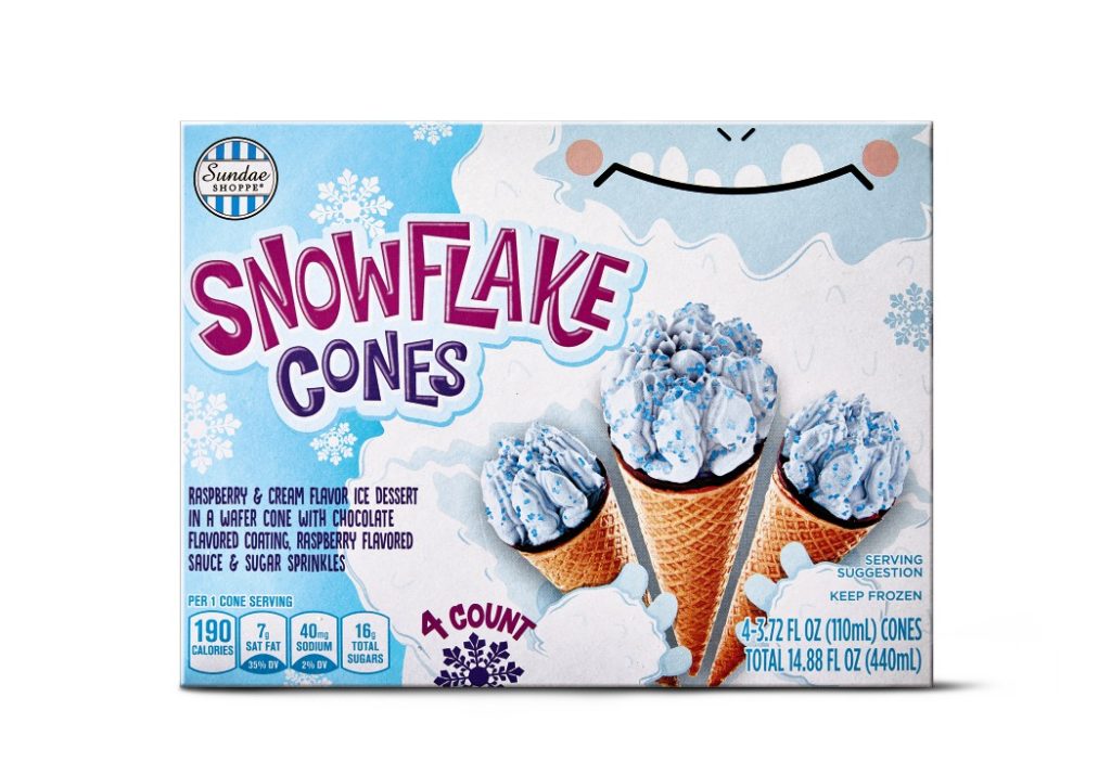 Sundae Shoppe Snowflake Cones from Aldi