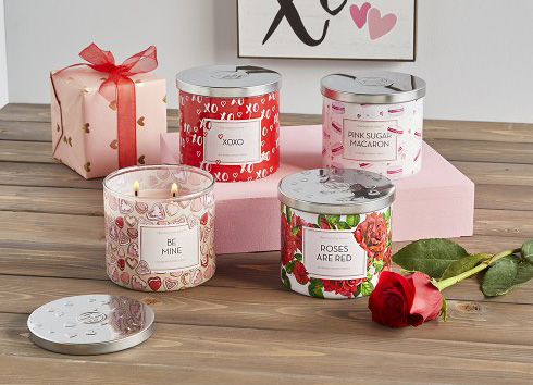 valentine 3-wick candles