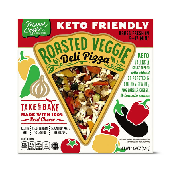 roasted veggie keto pizza