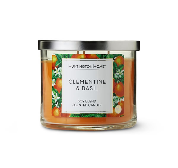 aldi clementine and basil candle