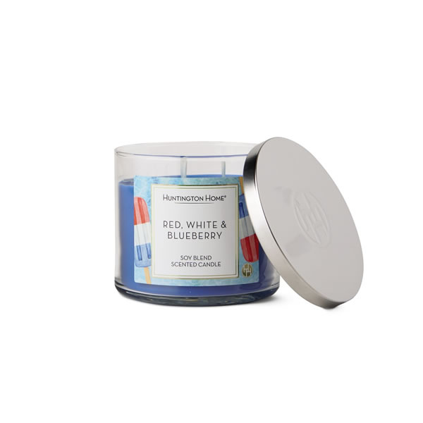 aldi red white blueberry candle