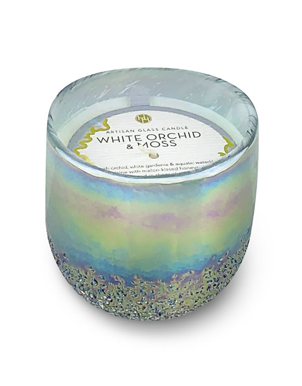 Aldi white orchid & moss candle