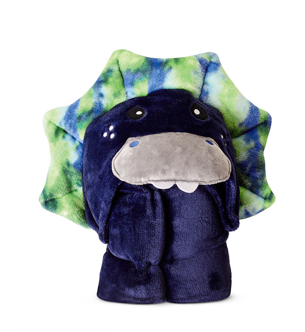 dinosaur Hooded Plush Throw