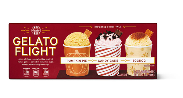 aldi gelato flight for the holidays