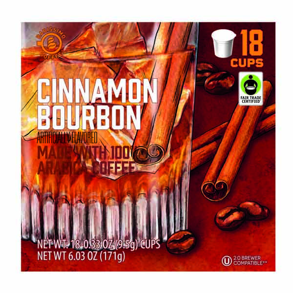 Barissimo Bourbon Flavored Coffee Cups cinnamon bourbon
