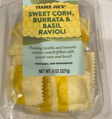 Trader Joes Ravioli sweet corn basil