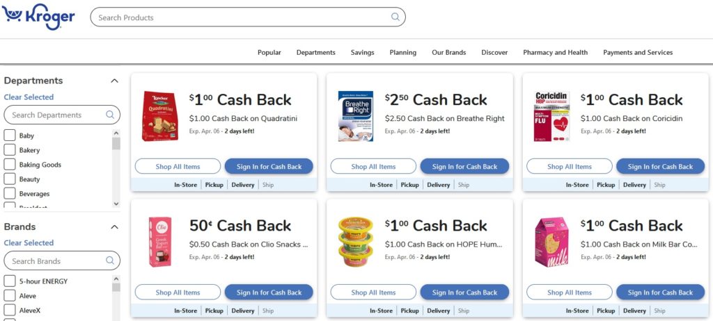 kroger_cash_back_sample_deals