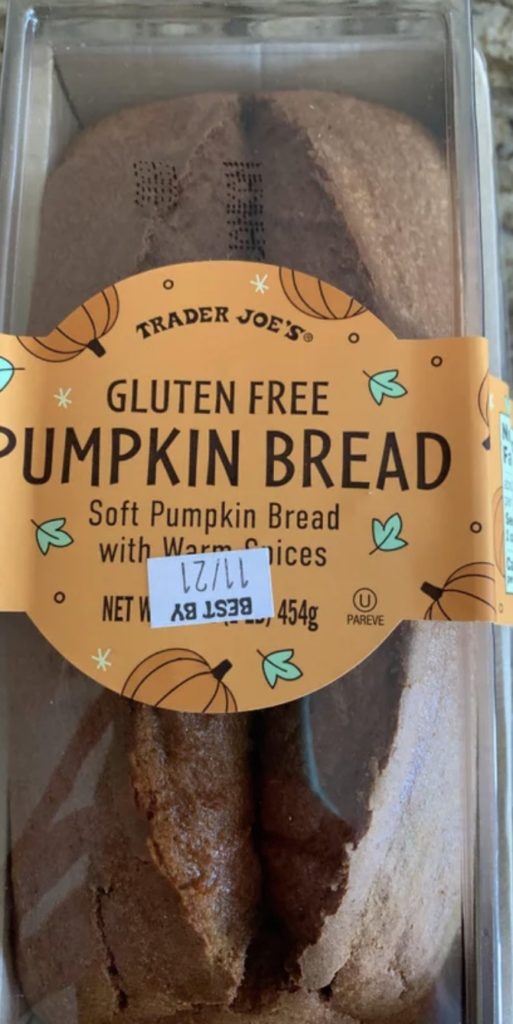 Trader Joe's Gluten-Free Pumpkin Bread