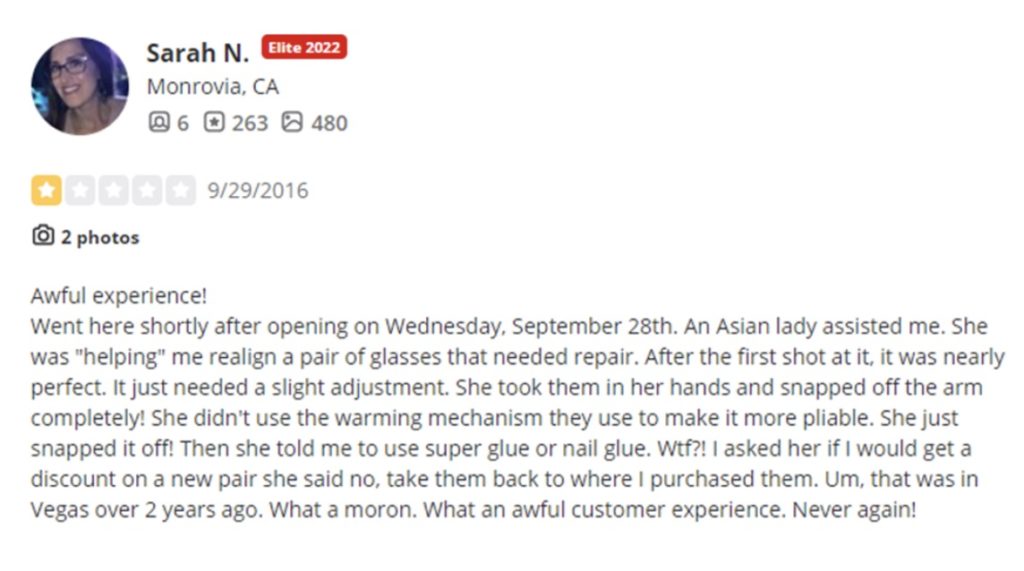 Costco eye glasses repair Review 2