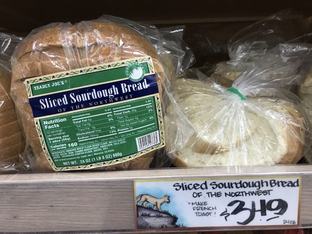 Trader Joe’s sliced Sourdough Bread Northwest