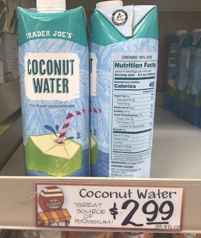 Trader Joe's Coconut Water Nutrition Facts