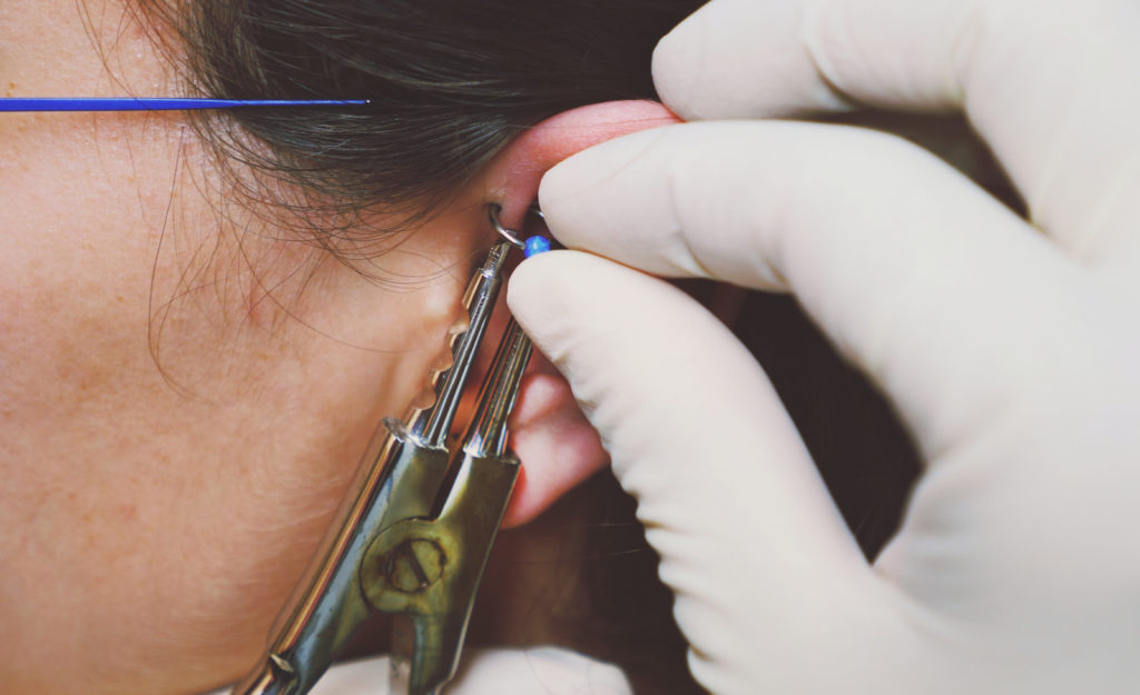 Walmart Ear Piercing close up