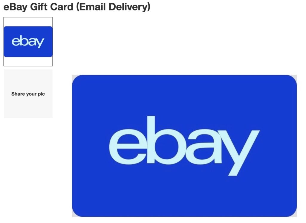 Ebay Gift Card at walmart