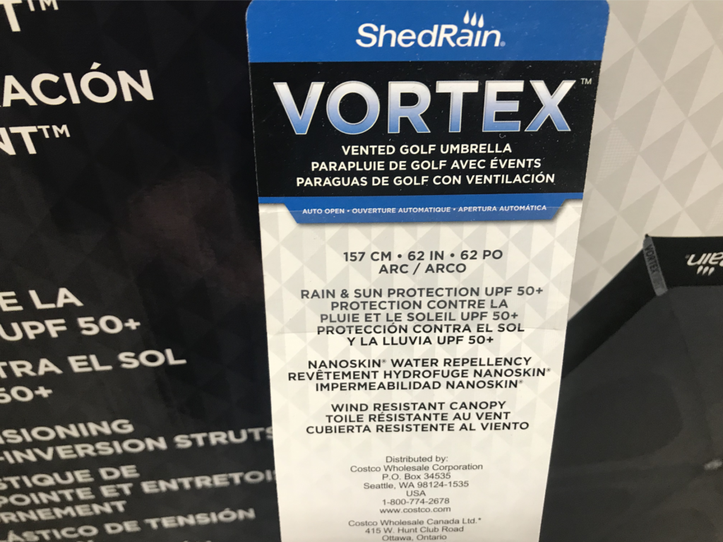 Vortex golf umbrella