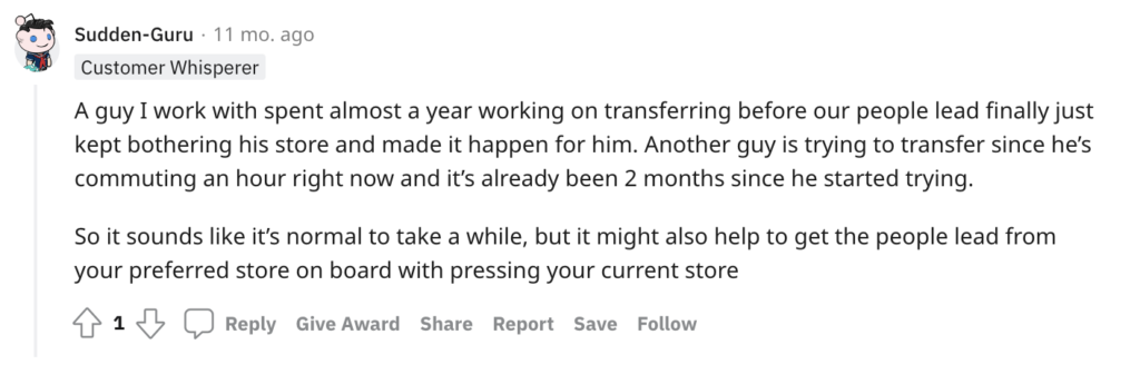 Walmart Employee Store Transfer Review 4