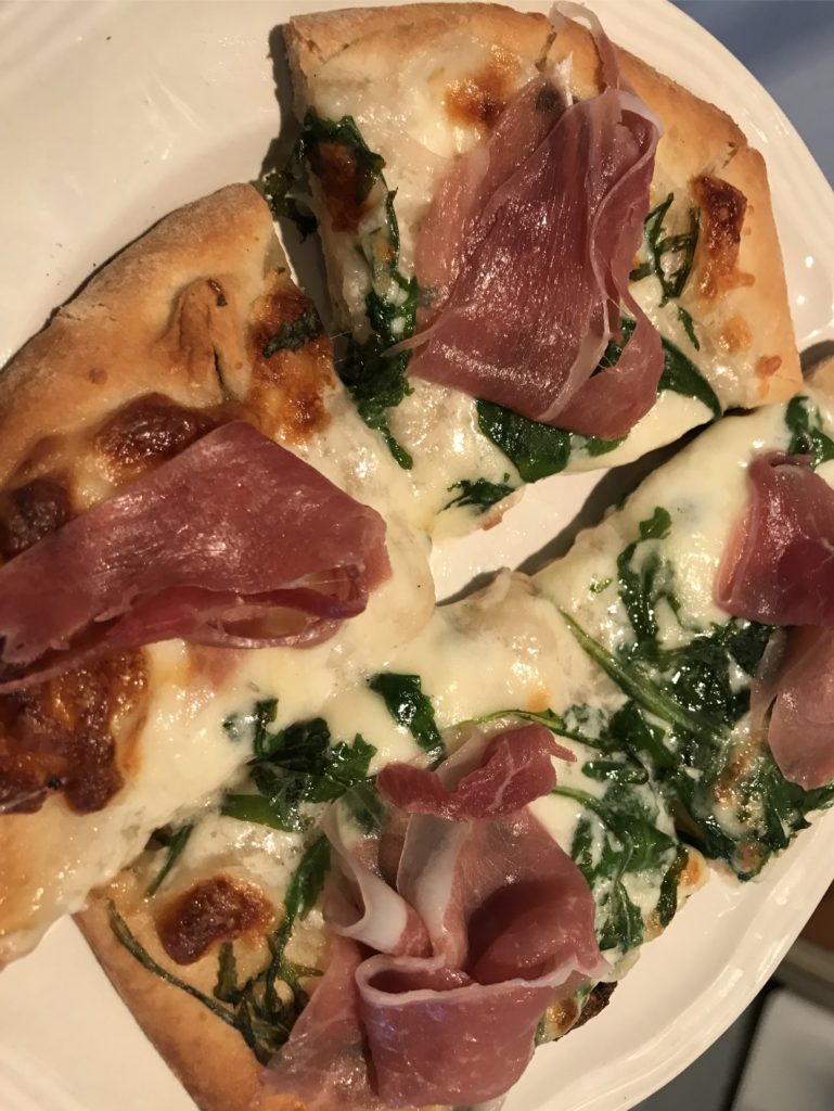 Burrata, Prosciutto & Arugula Flatbread Test Taste