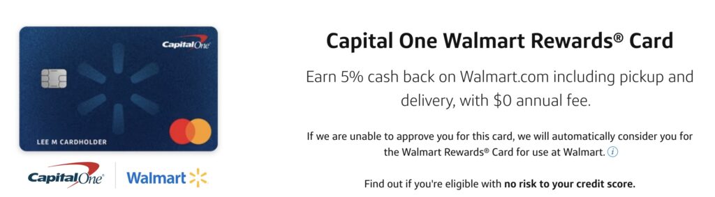 Capital One Walmart Rewards Card