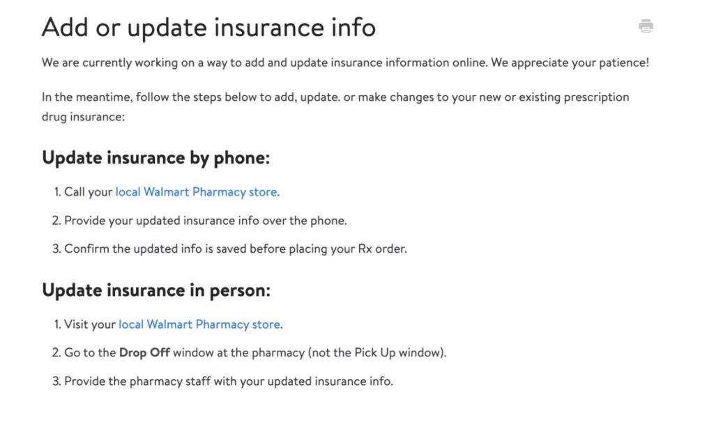 Walmart Mail-Order Pharmacy Steps