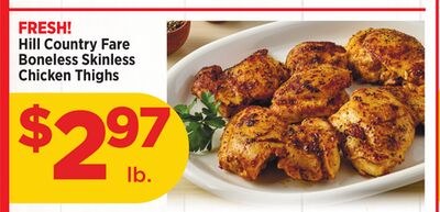 Hill Country Fare Boneless Skinless Chicken Thighs