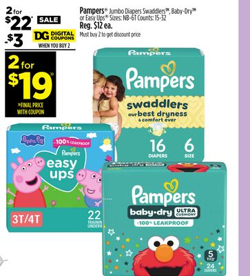 Pampers® Jumbo Diapers Swaddlers