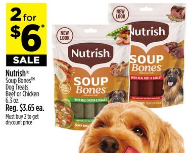 Nutrish® Soup Bones Dog Treats Beef or Chicken